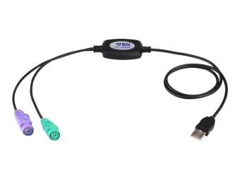 ATEN Tastatur-  Maus-Adapter - USB (M) zu PS2 (W)