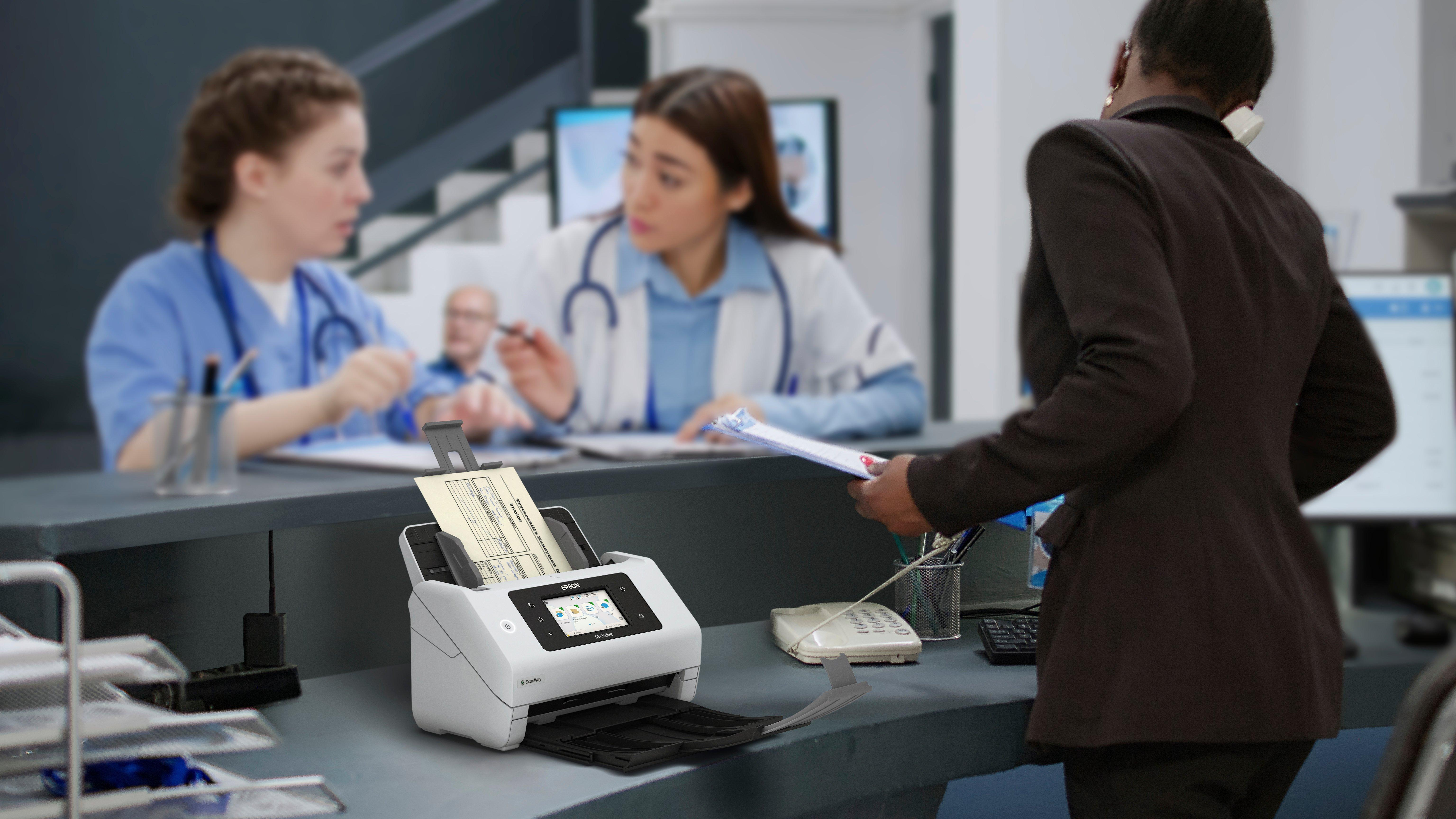 Epson WorkForce DS-900WN - Dokumentenscanner - Duplex - A4/Legal - 600 dpi x 600 dpi - bis zu 70 Seiten/Min. (einfarbig), Ansicht 3