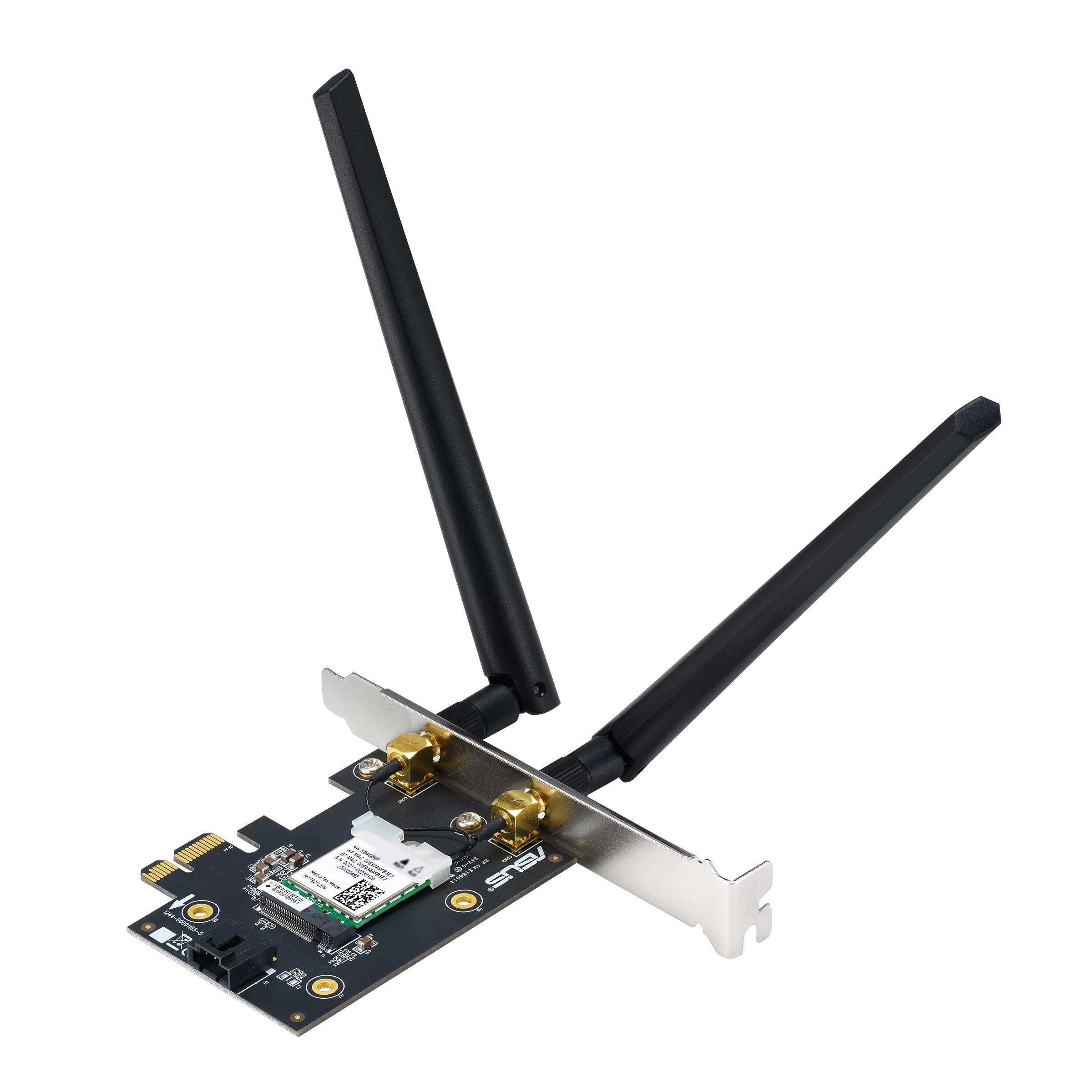 ASUS PCE-AXE5400, AXE5400, 2.4GHz/5GHz/6GHz WLAN, Bluetooth 5.2 LE, PCIe x1, Ansicht 3