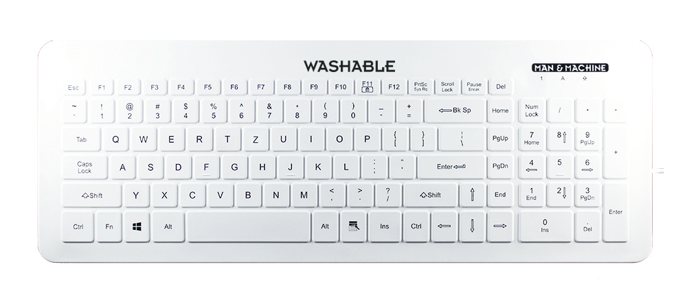 Man-Machine Very Cool Flat - Volle Größe (100%) - Kabelgebunden - USB - Weiß - TL: Deutsch, QWERTZ, Ansicht 2