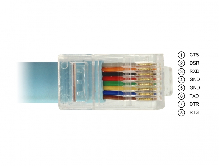 Delock Kabel seriell - USB (M) zu RJ-45 (M), Ansicht 2