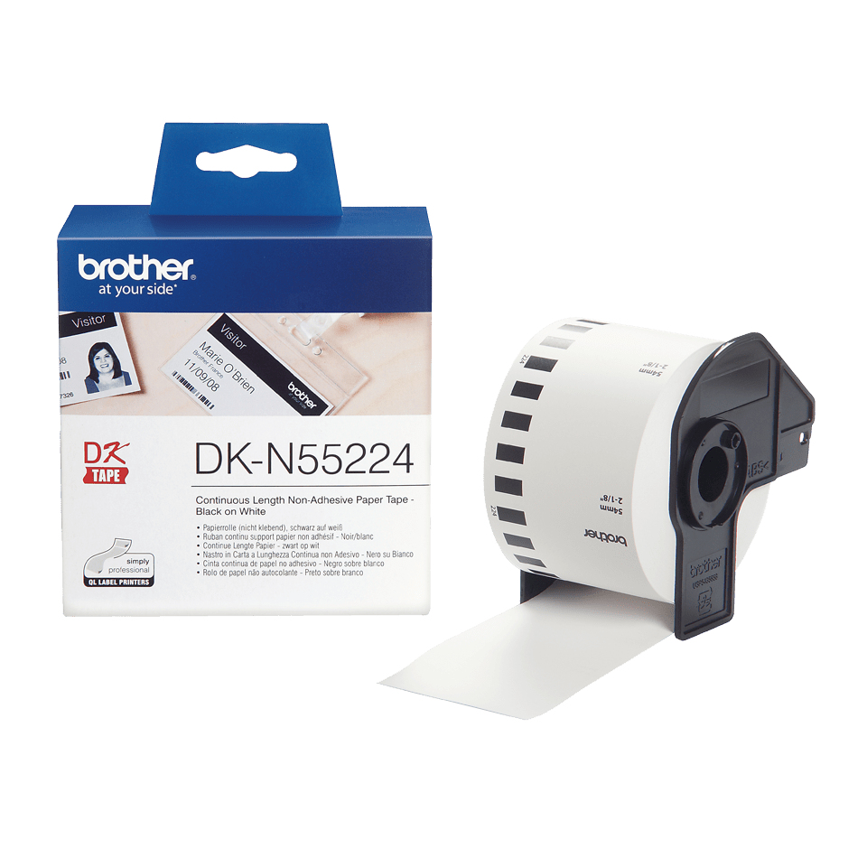 Brother DKN55224 - Papier - Schwarz auf Weiß - Rolle (5,4 cm x 30,5 m), Ansicht 2
