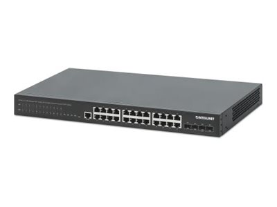 Intellinet Switch - 2+/L3 Lite - managed - 24 x 10/100/1000 (PoE+)