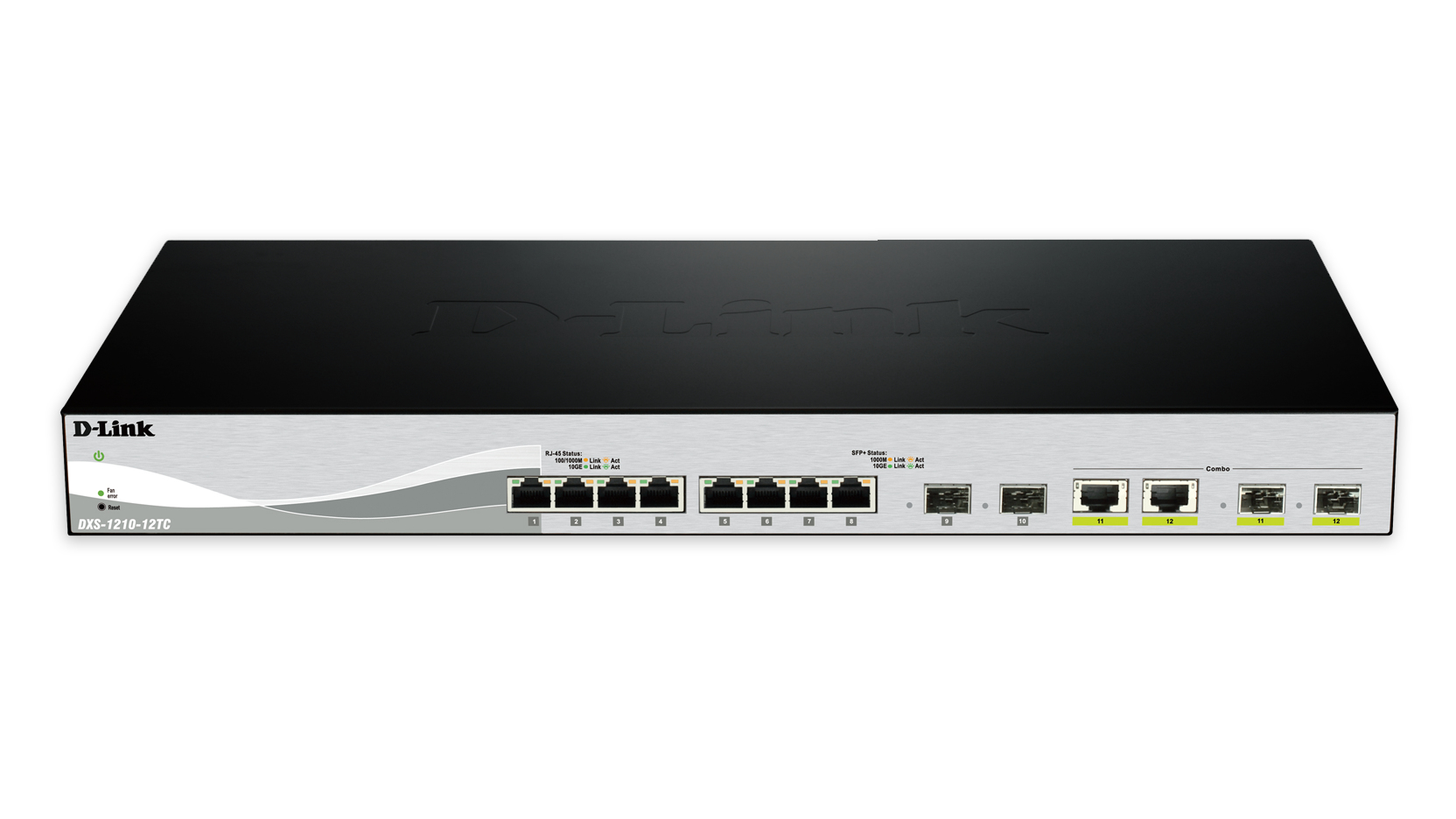 D-Link DXS 1210-12SC - Switch - Smart - 10 x 10 Gigabit SFP+ + 2 x combo 10 Gigabit SFP+/RJ-45, Ansicht 4