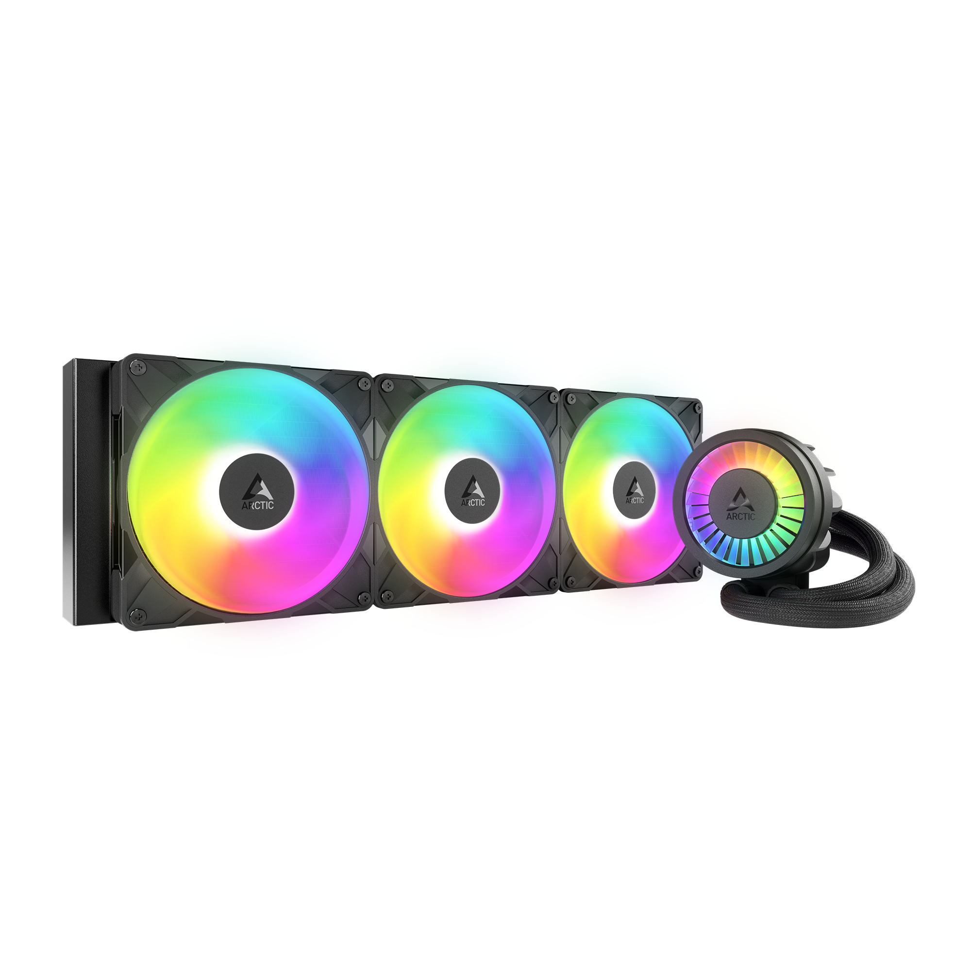 Arctic Liquid Freezer III Pro 420 A-RGB - Wasserkühlung - Kühlergröße: 420 mm - (für: AM5, AM4, LGA1700, LGA1851) - Schwarz, Ansicht 2