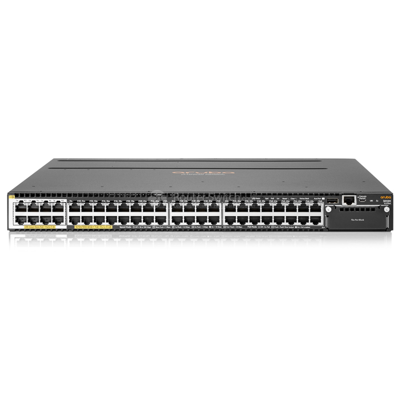 HPE 3810M 40G 8 Smart Rate PoE+ 1-slot, Managed, L3, Gigabit Ethernet (10/100/1000), Power over Ethernet (PoE), Rack-Einbau, 1U