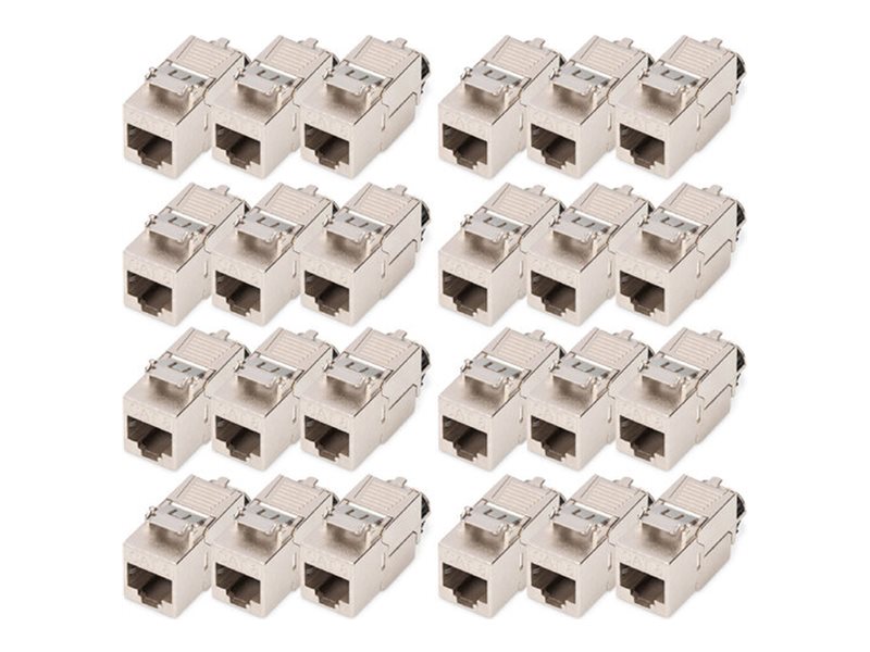 DIGITUS CAT 8.1 Keystone Modul, geschirmt, werkzeugfreier Montageanschluss - 24 Stk.