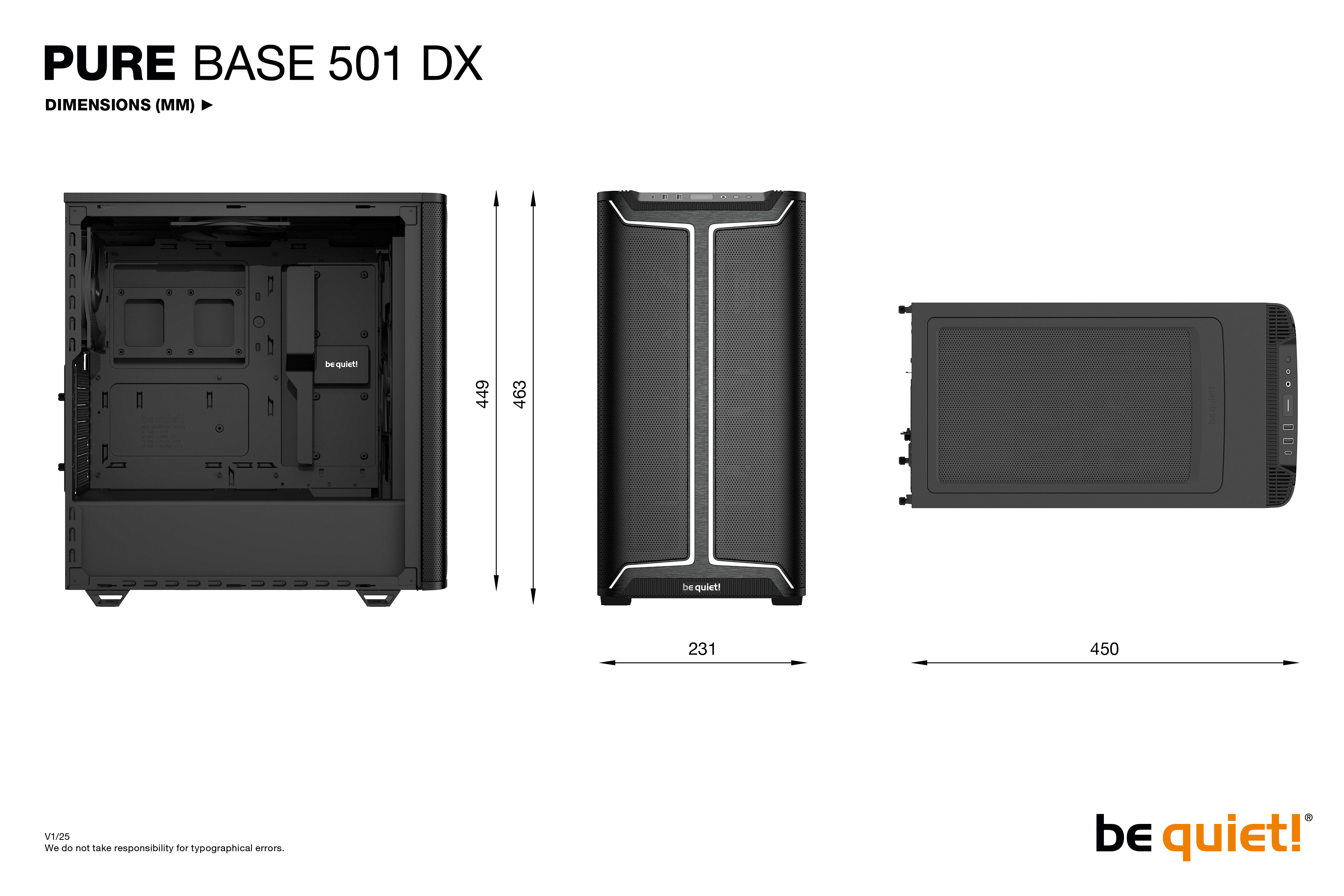Be Quiet! PURE BASE 501 DX Black (schwarz), Ansicht 2