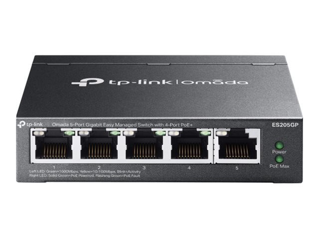 TP-LINK Omada ES205GP V1 - Switch - managed - 4 x 101001000 (PoE+)