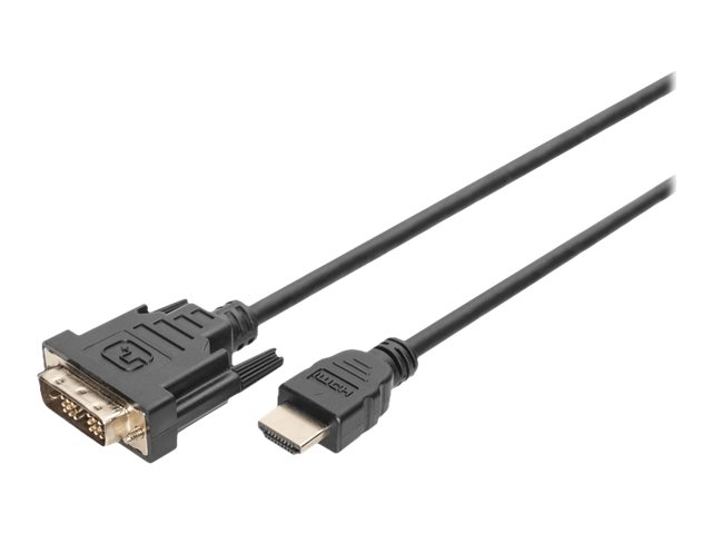 DIGITUS - Adapterkabel - HDMI männlich zu DVI-D männlich - 3 m - Doppelisolierung - Schwarz
