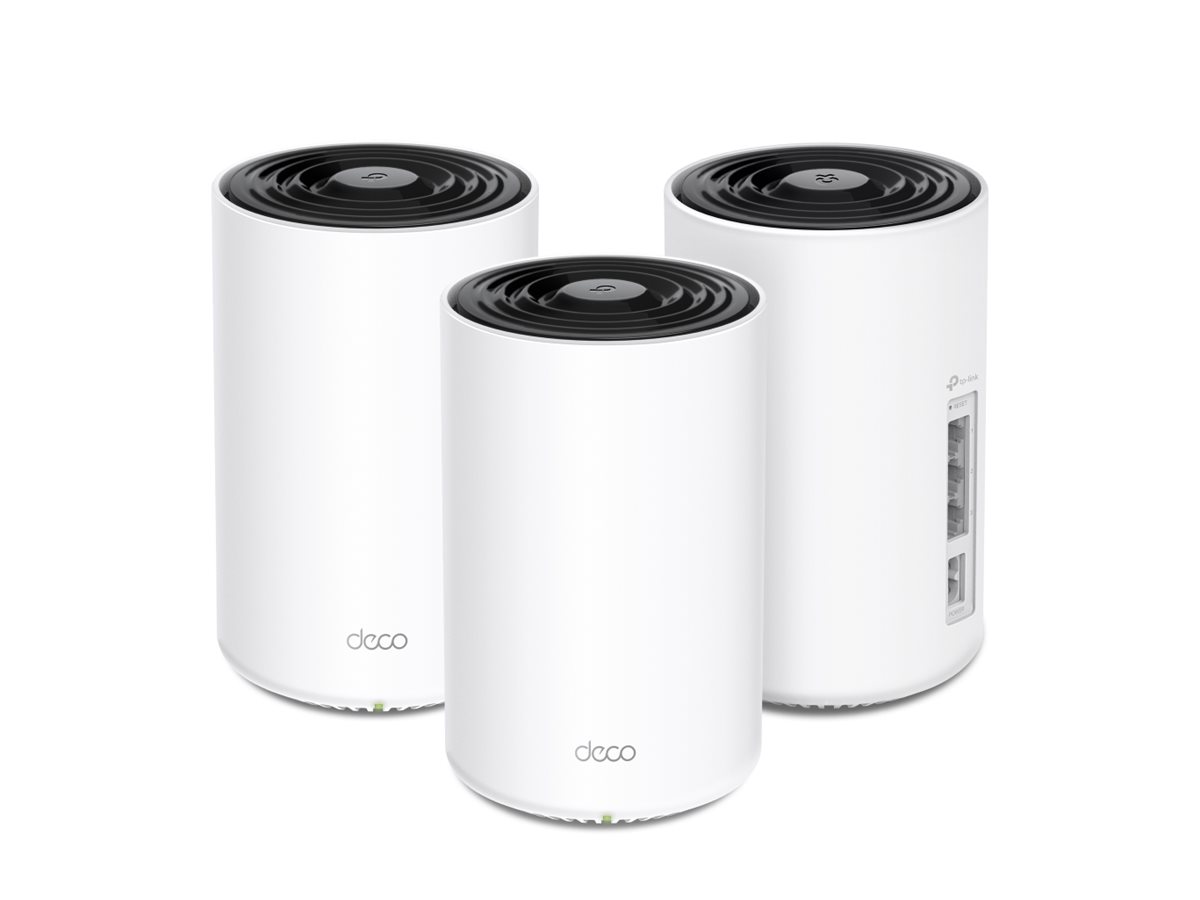 TP-LINK Deco PX10 V1 - WLAN-System - (3 Router) - bis zu 6.100 qm - Netz 1GbE, HomePlug AV (HPAV)