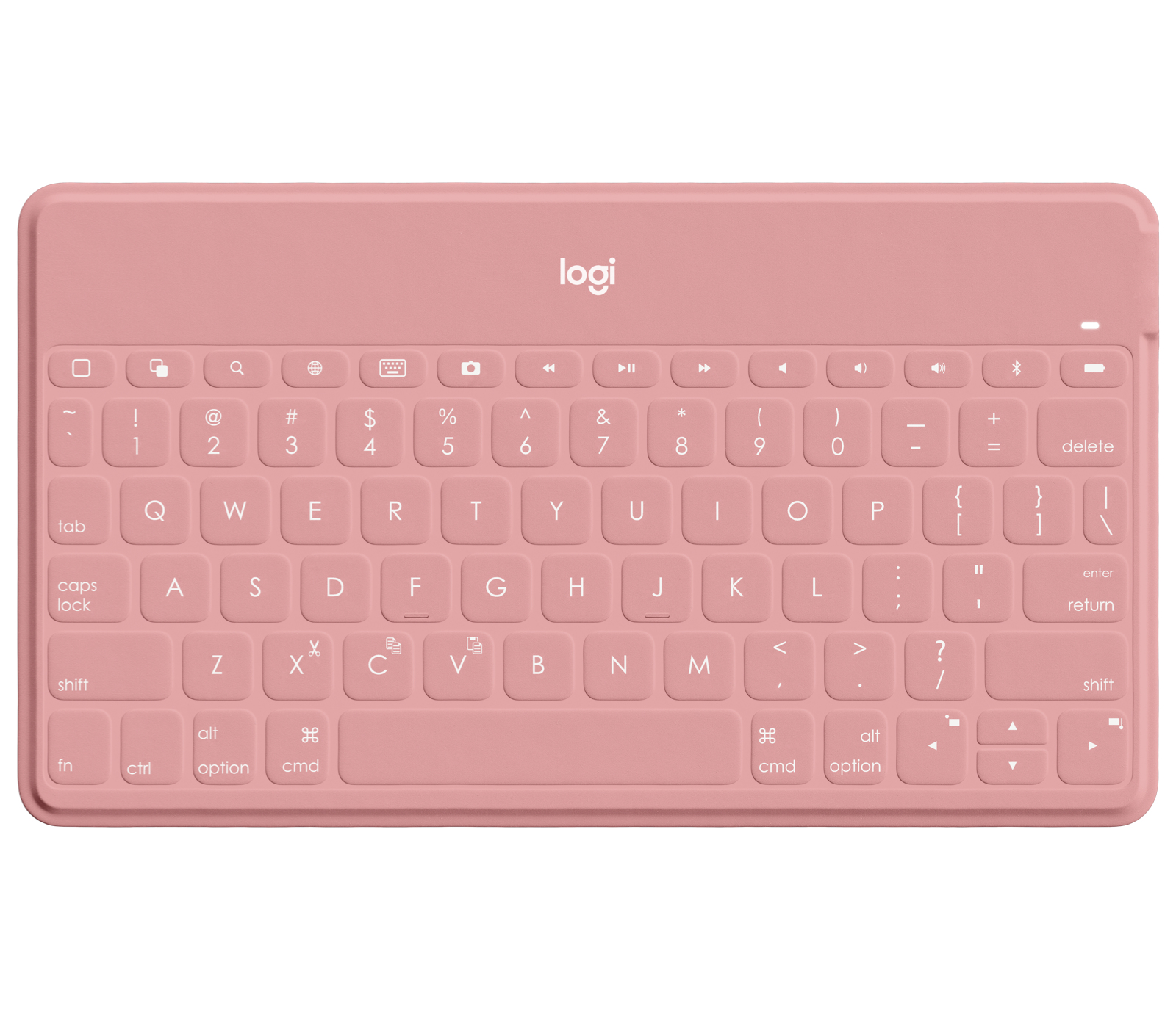 Logitech Keys-To-Go, Schweiz, 1,7 cm, 1,2 mm, Apple, iPad, iPhone, Apple TV, Pink