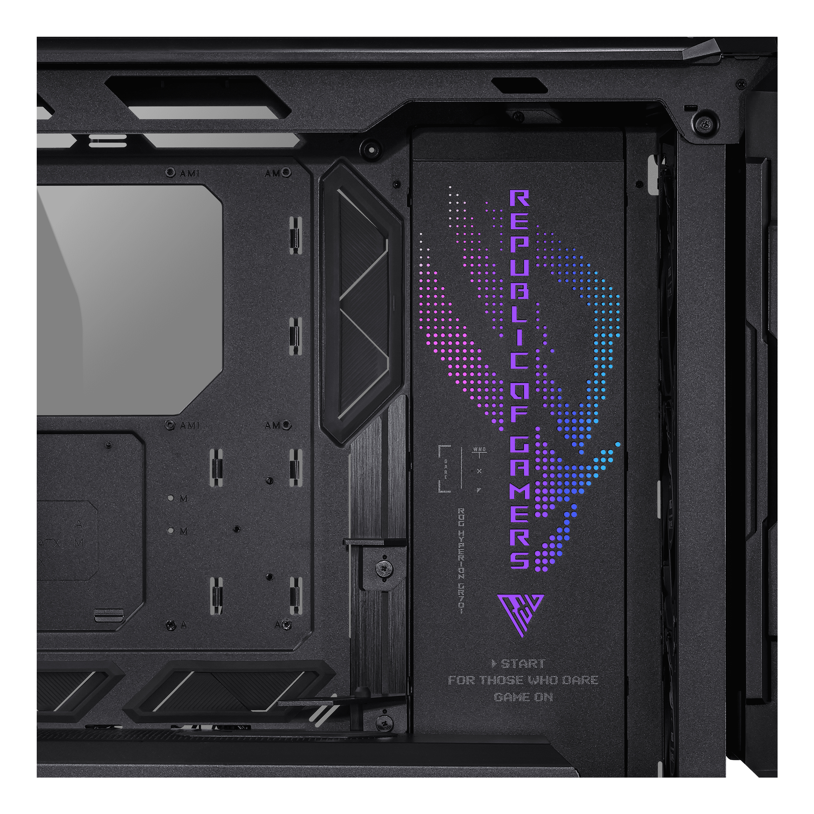 ASUS ROG Hyperion GR701 - BTF Edition - Tower - E-ATX - Seitenteil mit Fenster (gehärtetes Glas), Ansicht 3