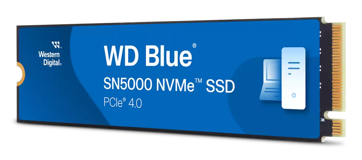 WD Blue SN5000 WDS100T4B0E - SSD - 1 TB - intern - M.2 2280 - PCIe 4.0 x4 (NVMe), Ansicht 4