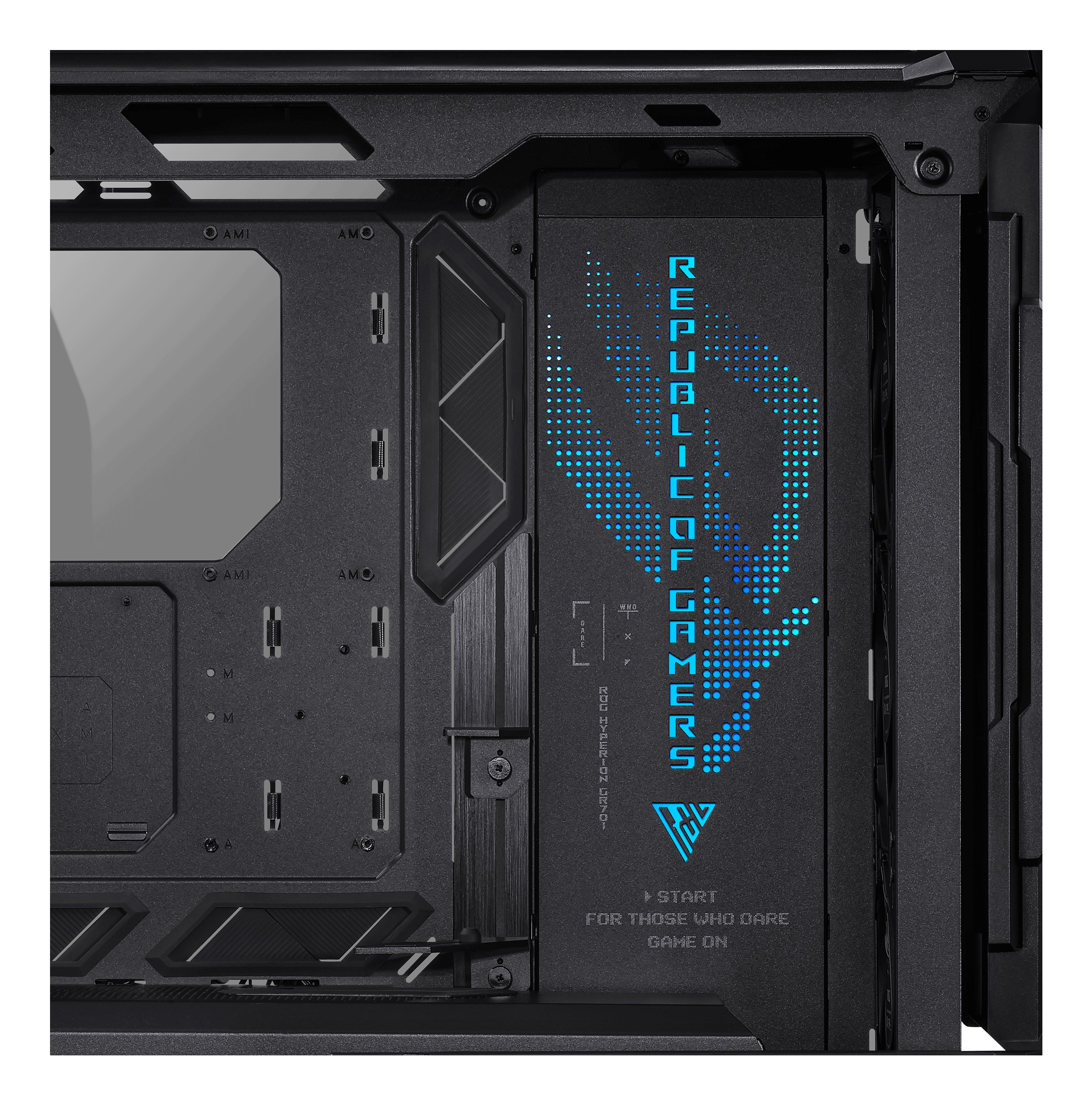 ASUS ROG Hyperion GR701 - BTF Edition - Tower - E-ATX - Seitenteil mit Fenster (gehärtetes Glas), Ansicht 2
