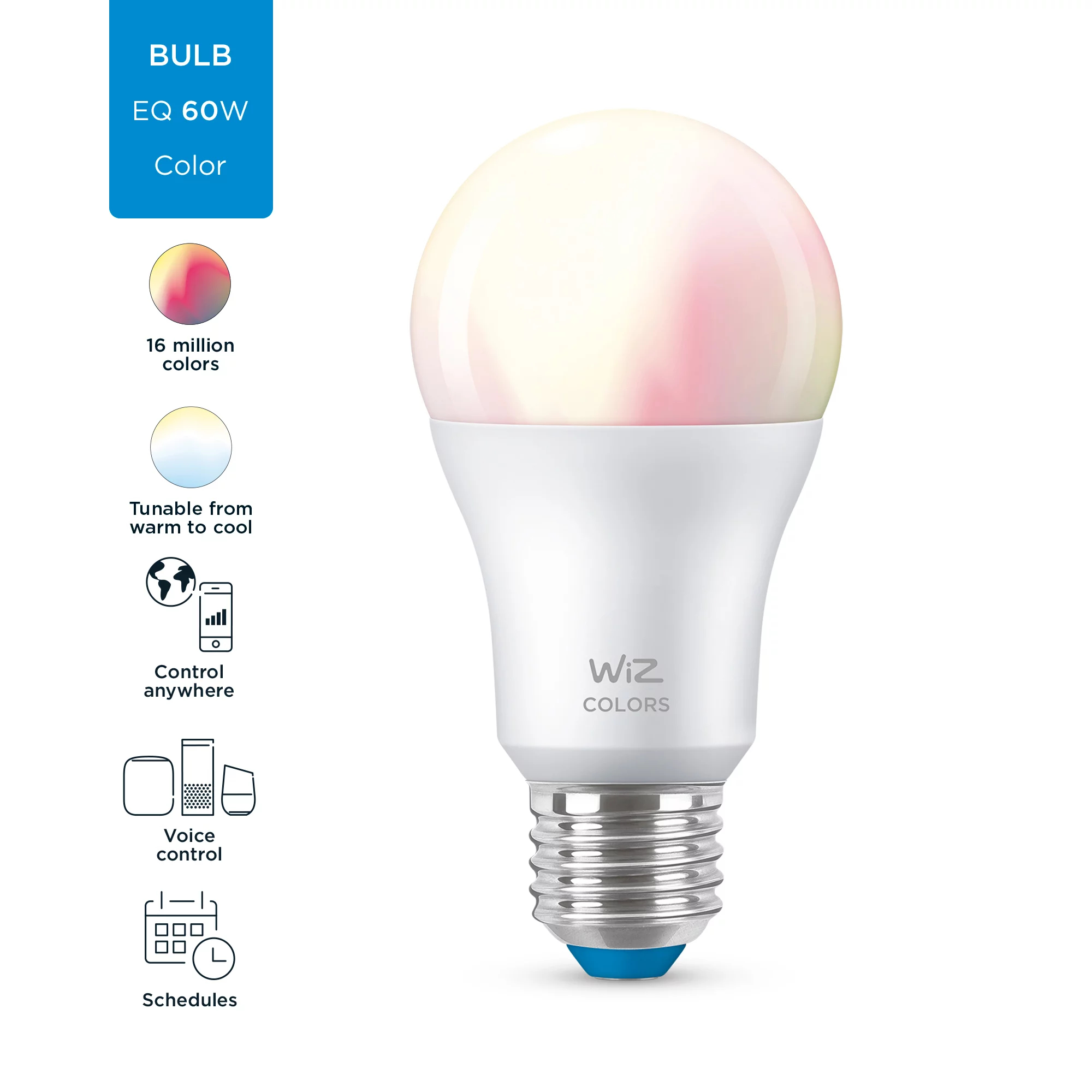 WIZCONNECTED Smart Home WLAN LED-Lampe E27 farbig, Ansicht 3