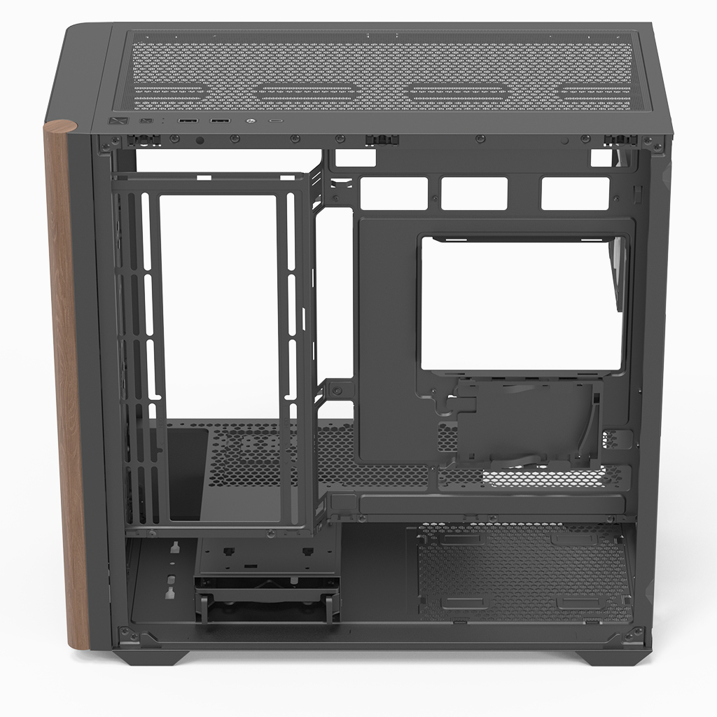 AEROCOOL ADVANCED TECHNOLOGIES Geh Mini D301A-G-BK-v2 B/Wood/Micro-ATX, Ansicht 4