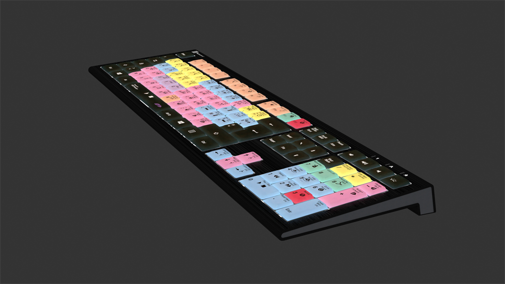 Logickeyboard ASTRA 2 - Volle Größe (100%) - Kabelgebunden - USB - Scherenschalter - Schwarz - TL: Französisch, AZERTY, Ansicht 4