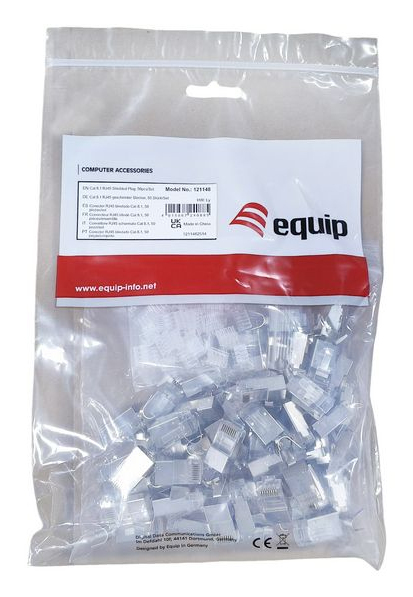Equip Stecker Cat8.1 geschirmt RJ45 50Stk silber, Ansicht 3