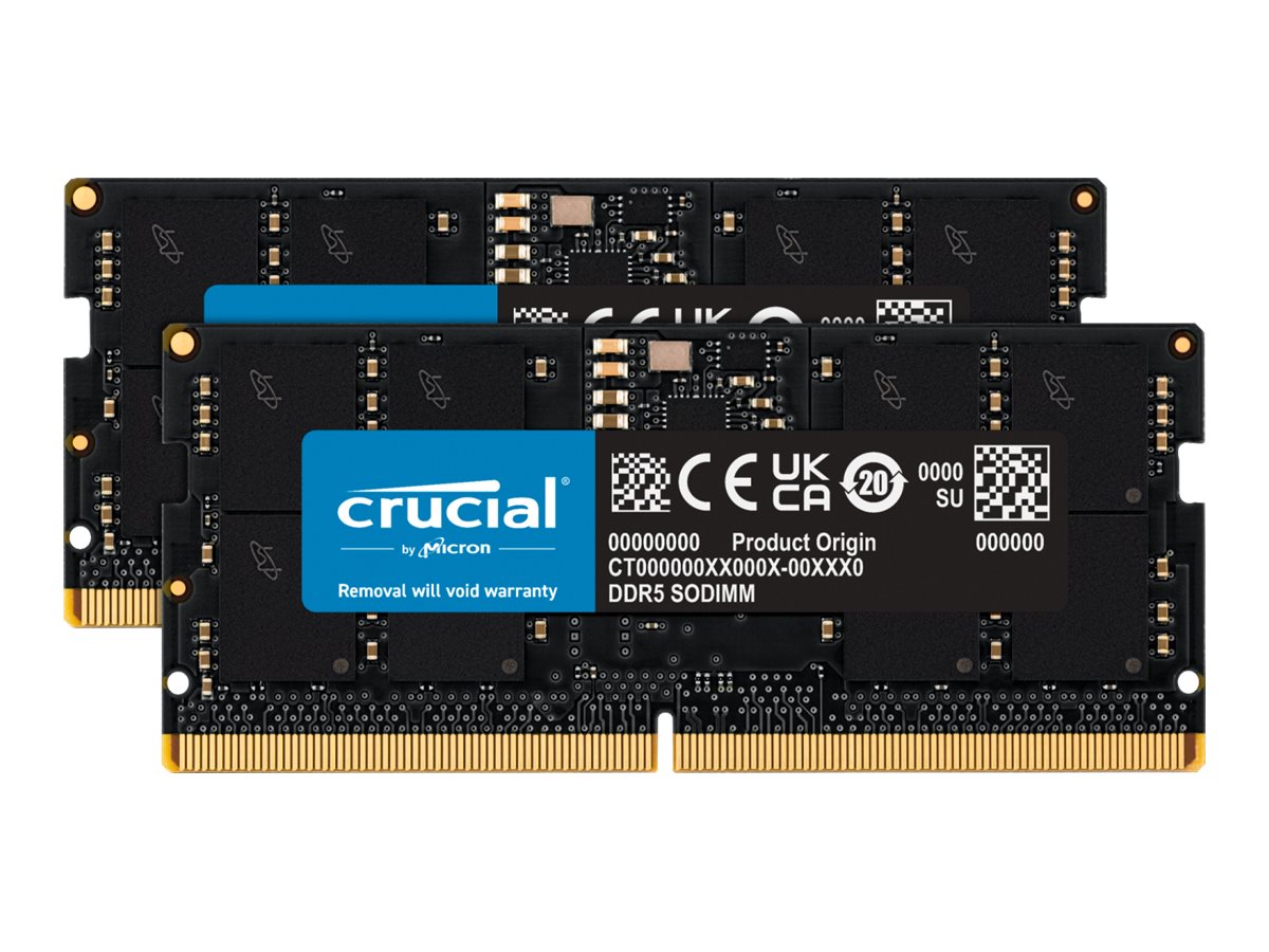 MICRON TECHNOLOGY SO DDR5 32GB PC 4800 CL40 KIT (2x16GB) Crucial Value 1,1V (CT2K16G48C40S5)