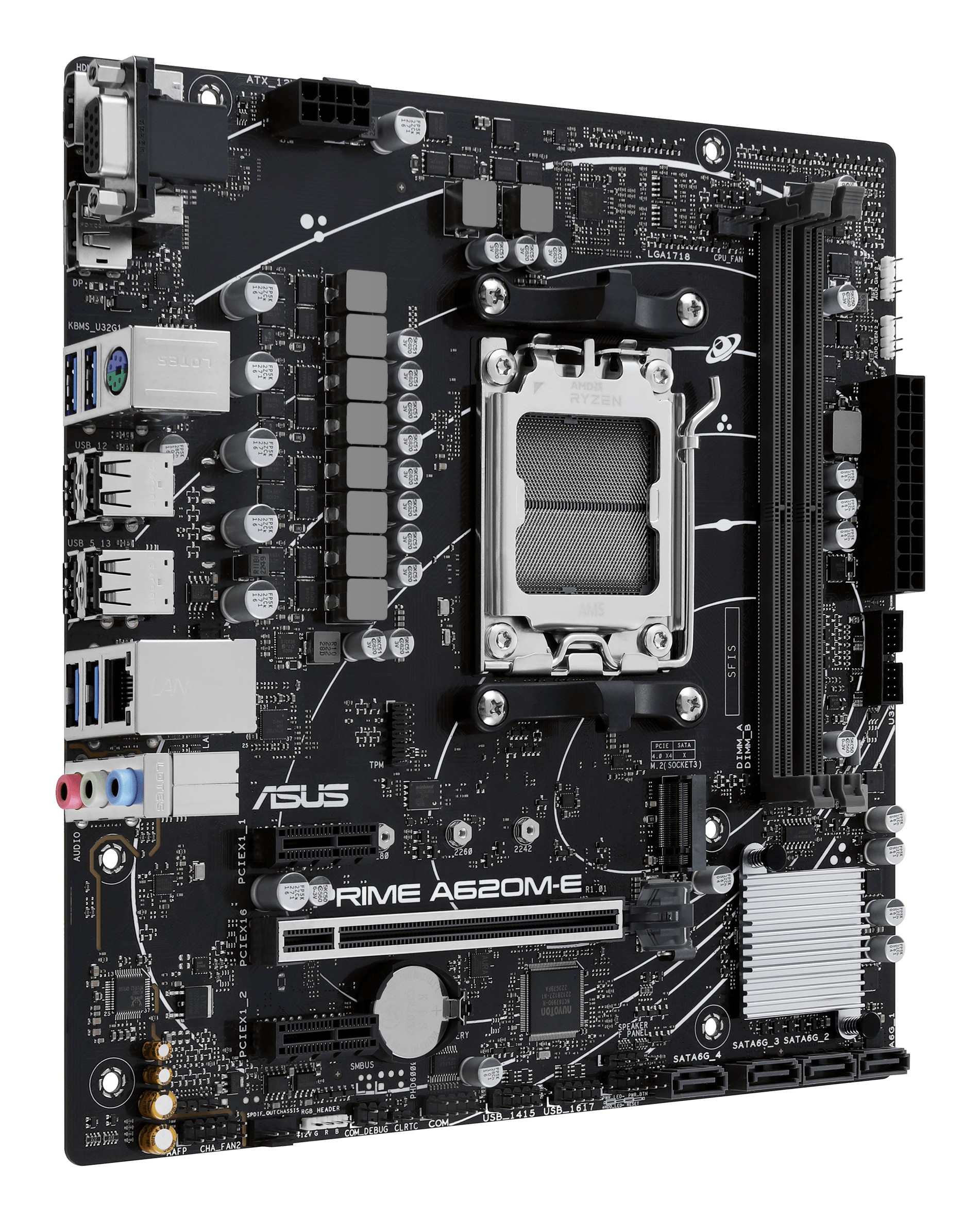 ASUS MB ASUS PRIME A620M-E-CSM (AMD,AM5,DDR5,mATX) - AMD Sockel AM5 (Ryzen Zen4), Ansicht 4