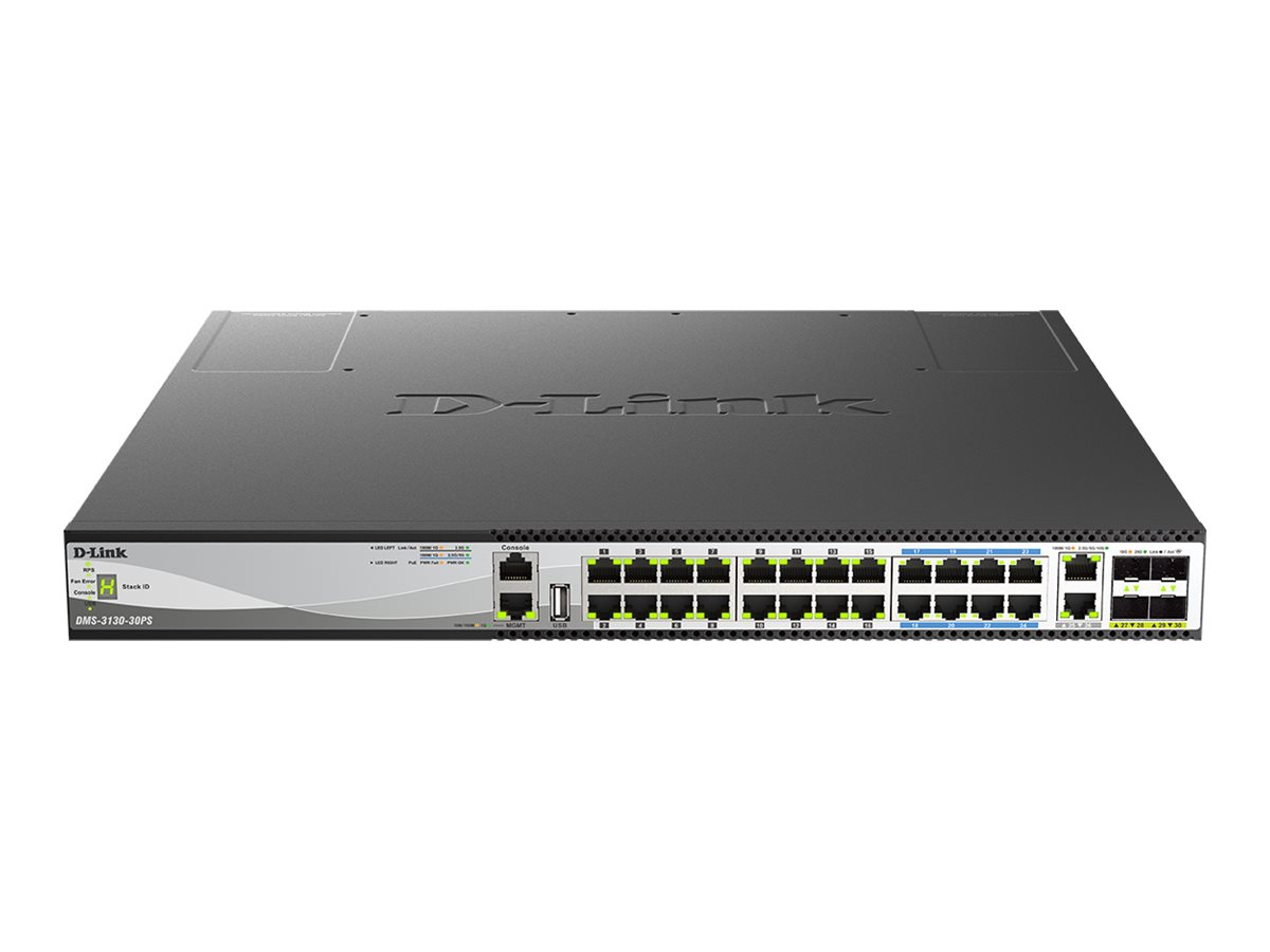D-Link DMS-3130-30PS - Switch - Multi-Gigabit - L3 - managed - 16 x 100/1000/2.5G (PoE+)