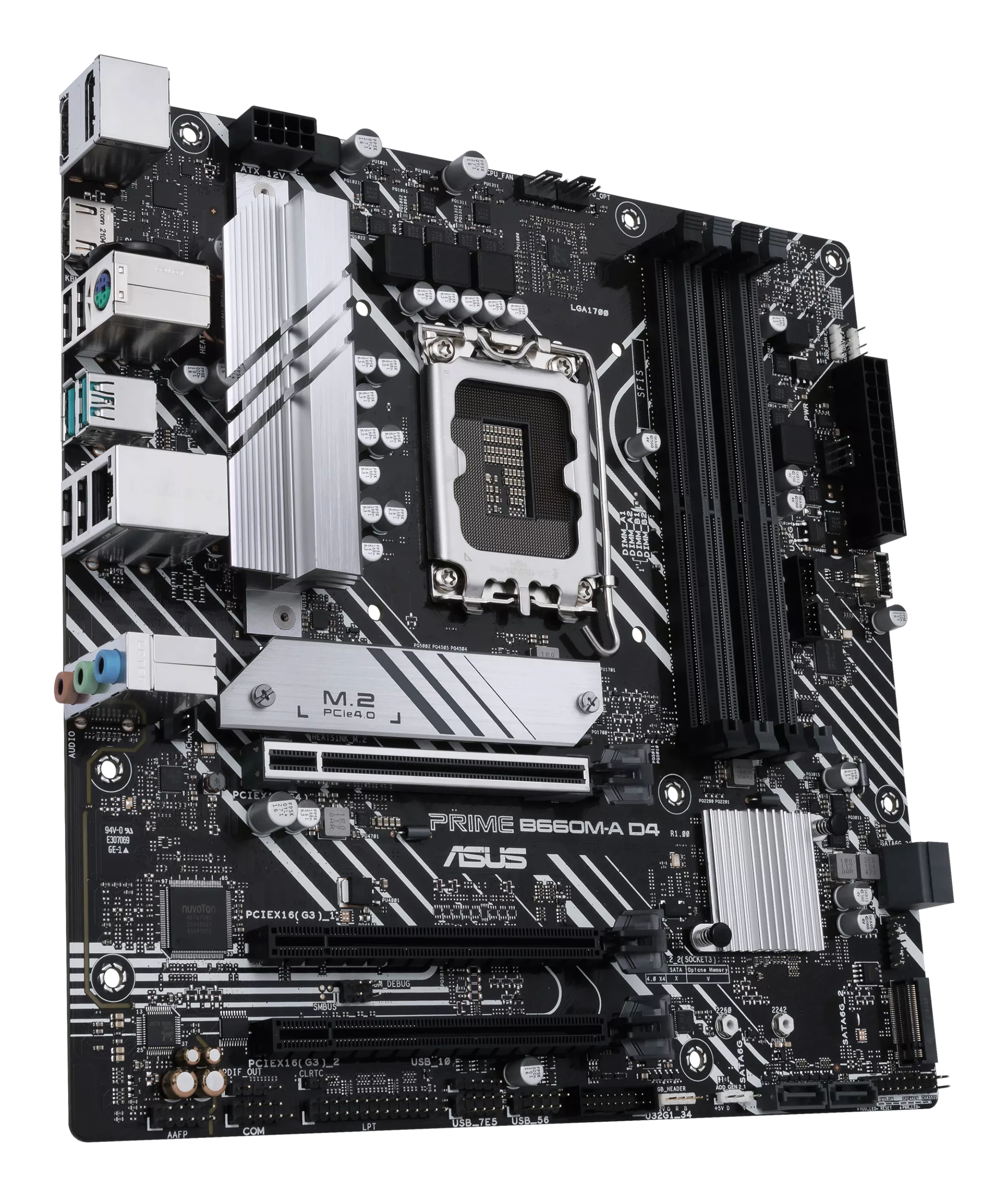 ASUS MB ASUS PRIME B660M-A D4-CSM (Intel,1700,DDR4,mATX), Ansicht 4