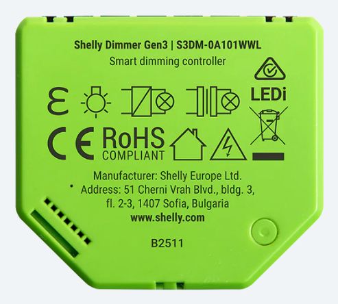Shelly Unterputz Dimmer Gen3 Relais - LED Lichtcontroller, Ansicht 4