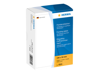 HERMA Franking labels - Papier - selbstklebend - weiß - 163 x 45 mm 1000 Etikett(en) (500 Bogen x 2)