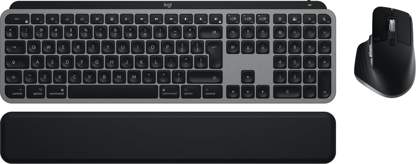 Logitech Master Series MX Keys S Combo for Mac - Bluetooth LE - Space-grau - TL: US, QWERTY, Ansicht 2