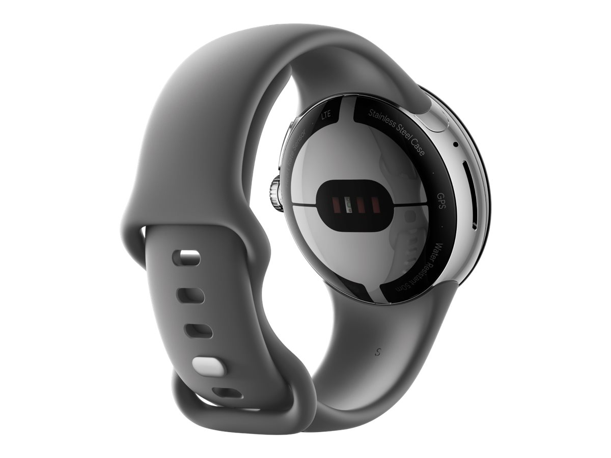 Google Pixel Watch - Silber poliert - intelligente Uhr mit Band, Ansicht 3