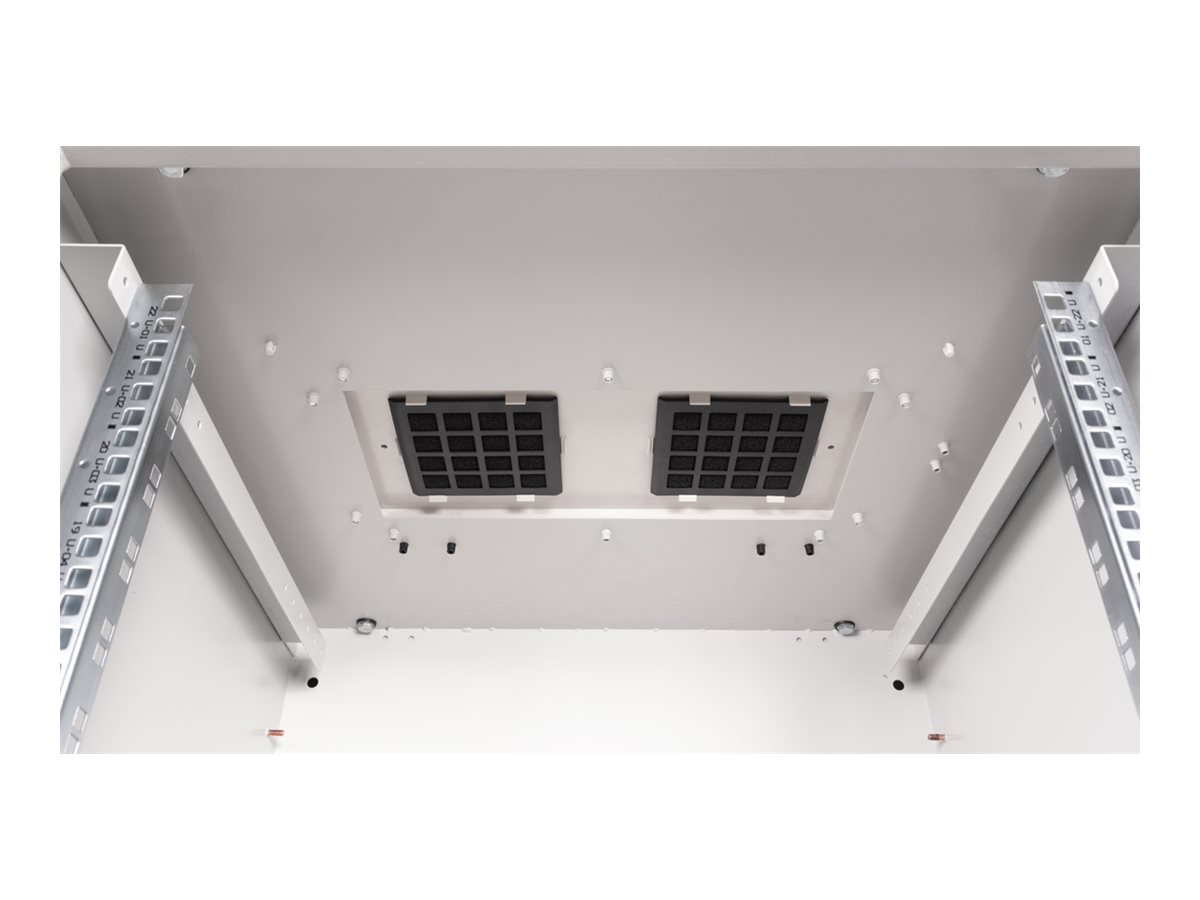 ROLINE 19 Zoll Wandgehäuse Pro 22 HE 600x600 BxT IP55 outdoor grau, Ansicht 3