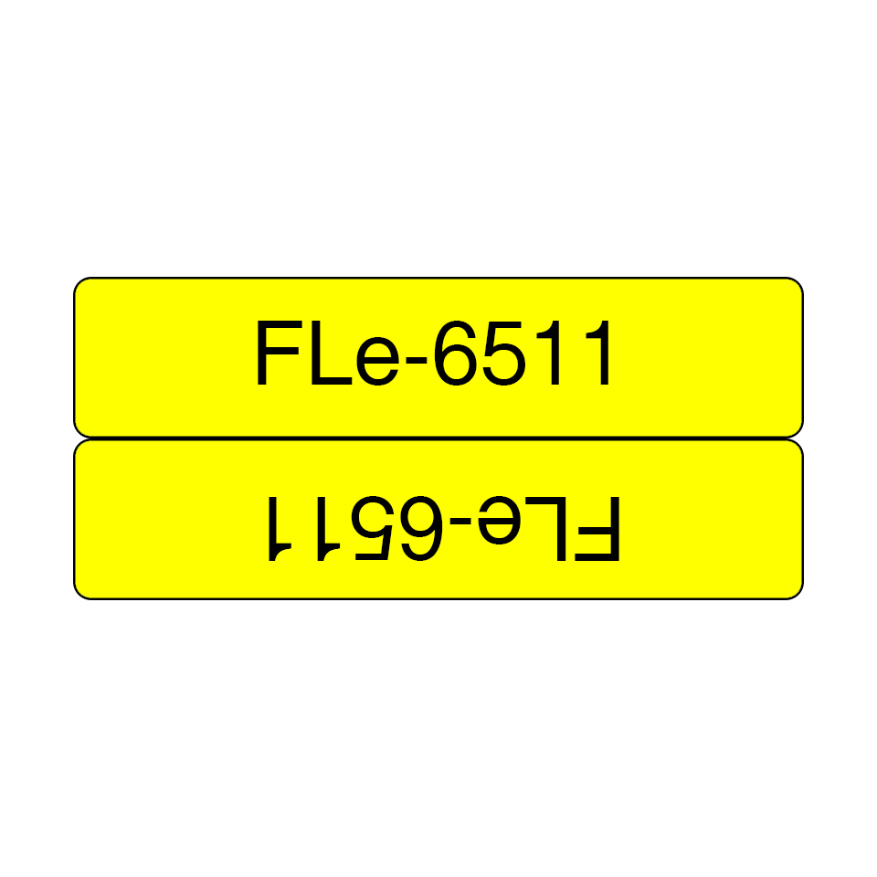 Brother FLe-6511 - Schwarz auf Gelb - 21 x 45 mm 72 Etikett(en) (1 Rolle(n), Ansicht 2