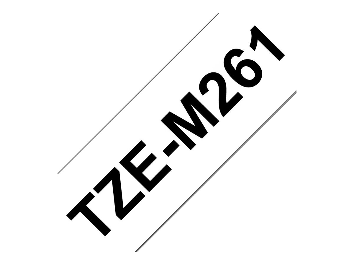Brother TZe-M261 - Matt - selbstklebend - Schwarz auf matt Weiß - Rolle (3,6 cm x 8 m), Ansicht 2