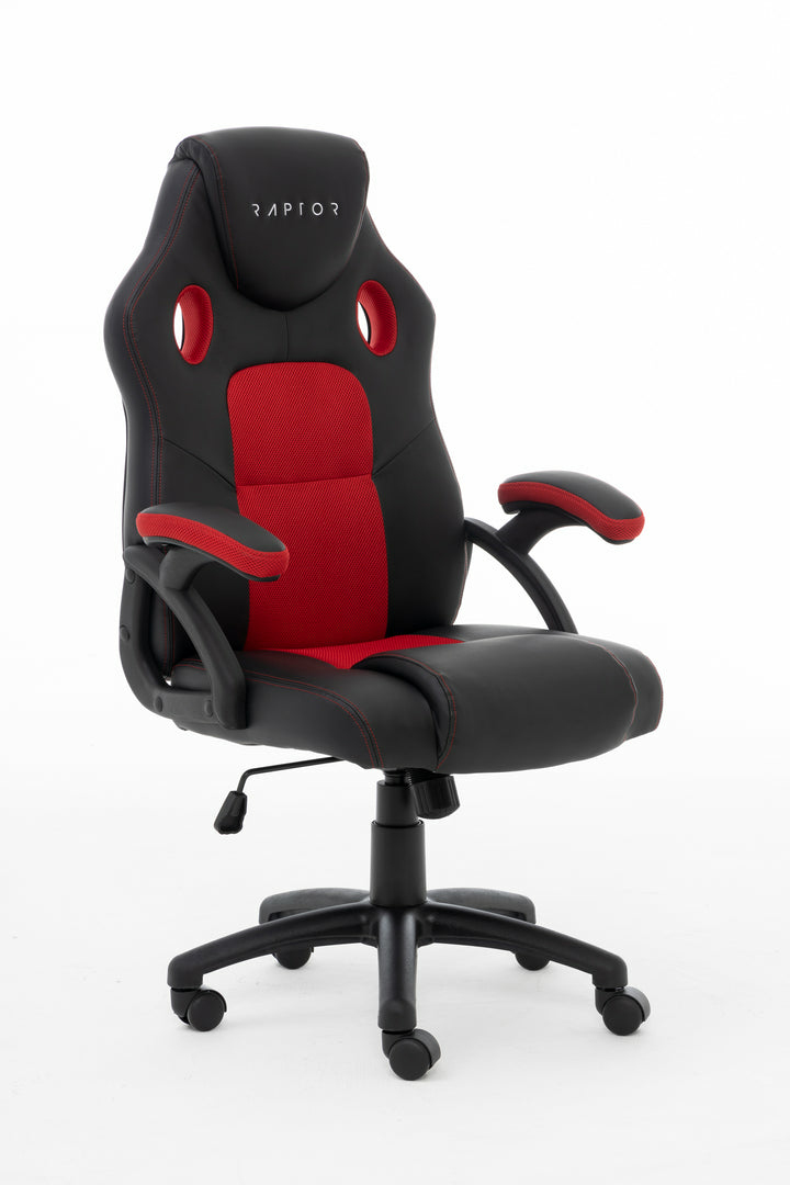 Raptor Stuhl GS-40 PU+ Fabric schwarz/rot, Ansicht 2