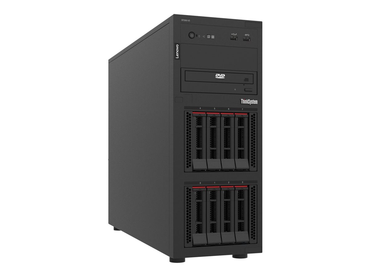 Lenovo ThinkSystem ST250 V3 7DCE - Server - Tower - 4U - 1-Weg - 1 x Xeon E-2468  2.6 GHz - RAM 32 GB - Hot-Swap 6.4 cm (2.5)