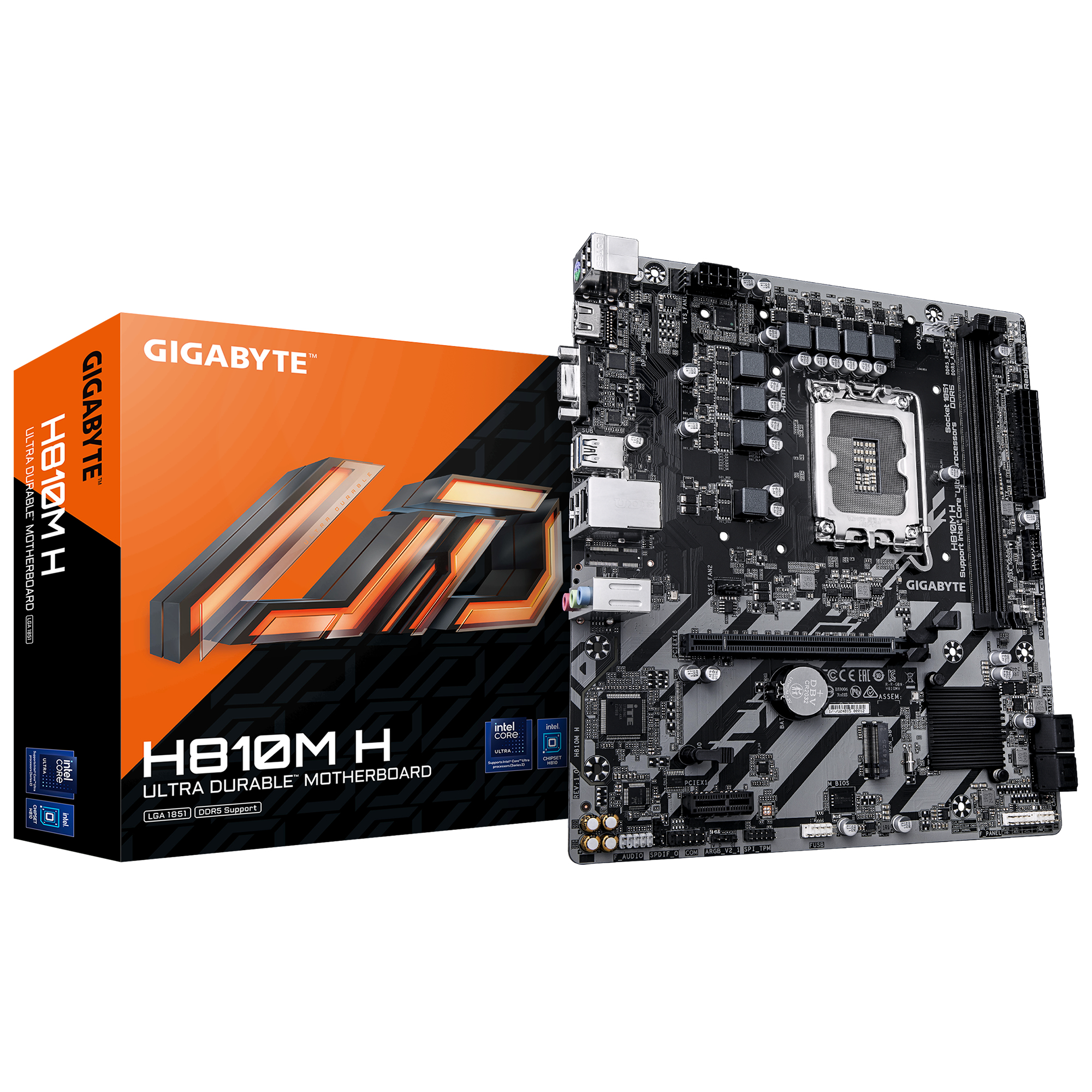 Gigabyte H810M H H810 S1851 mATX DDR5 - Mainboard - Intel H810, Ansicht 2