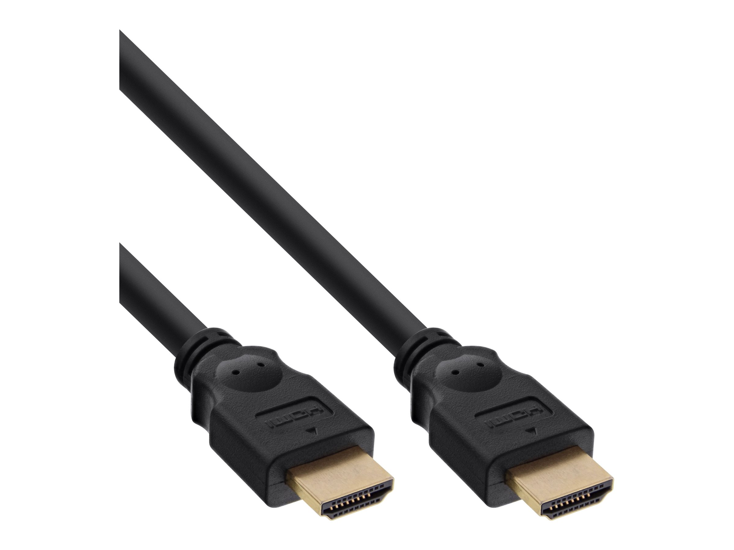 InLine HDMI Kabel - HDMI-High Speed - ST  ST - verg. Kontakte - schwarz - 10m