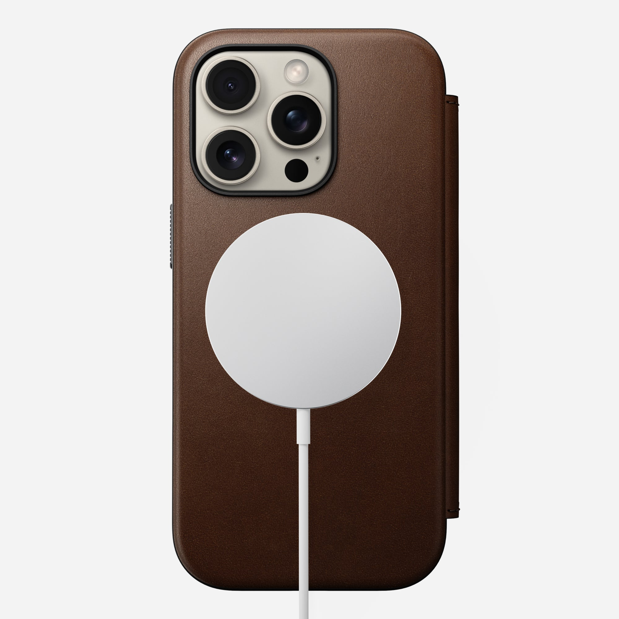 Nomad Modern Leather Folio iPhone 16 Pro Brown, Ansicht 4