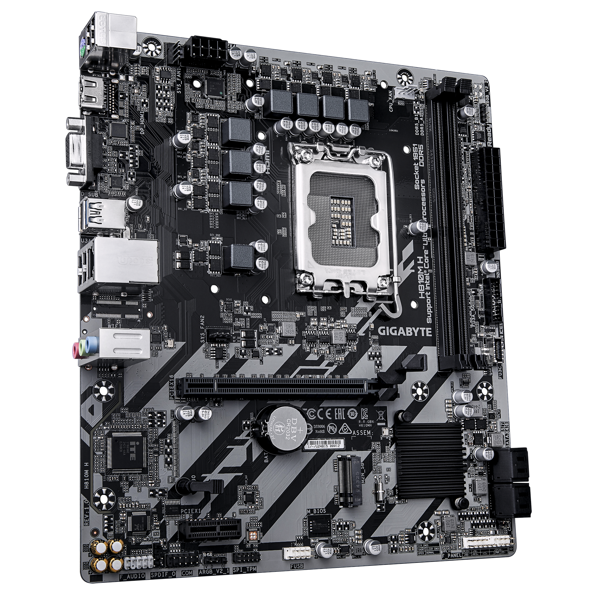 Gigabyte H810M H H810 S1851 mATX DDR5 - Mainboard - Intel H810, Ansicht 4