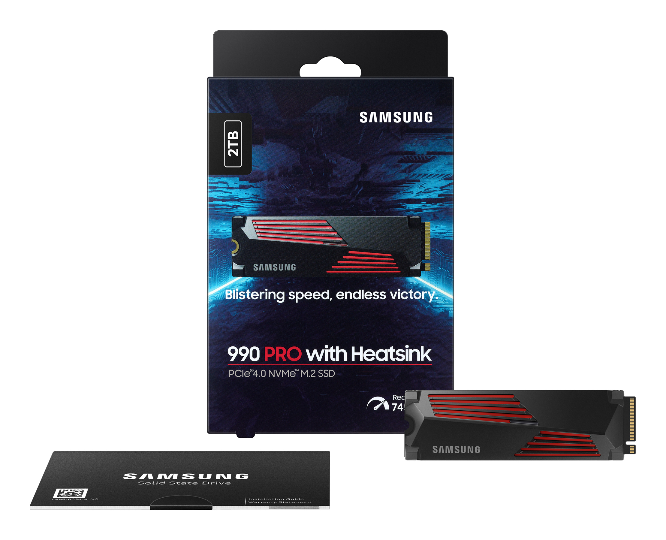 Samsung 990 PRO MZ-V9P2T0CW - SSD - verschlüsselt - 2 TB - intern - M.2 2280 - PCIe 4.0 x4 (NVMe), Ansicht 2