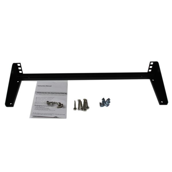 StarTech.com 19 Zoll 1HE vertikales Wandmontage Rack aus Stahl - 1U Rack Bracket 19 - Schwarz - Halterung, Ansicht 2