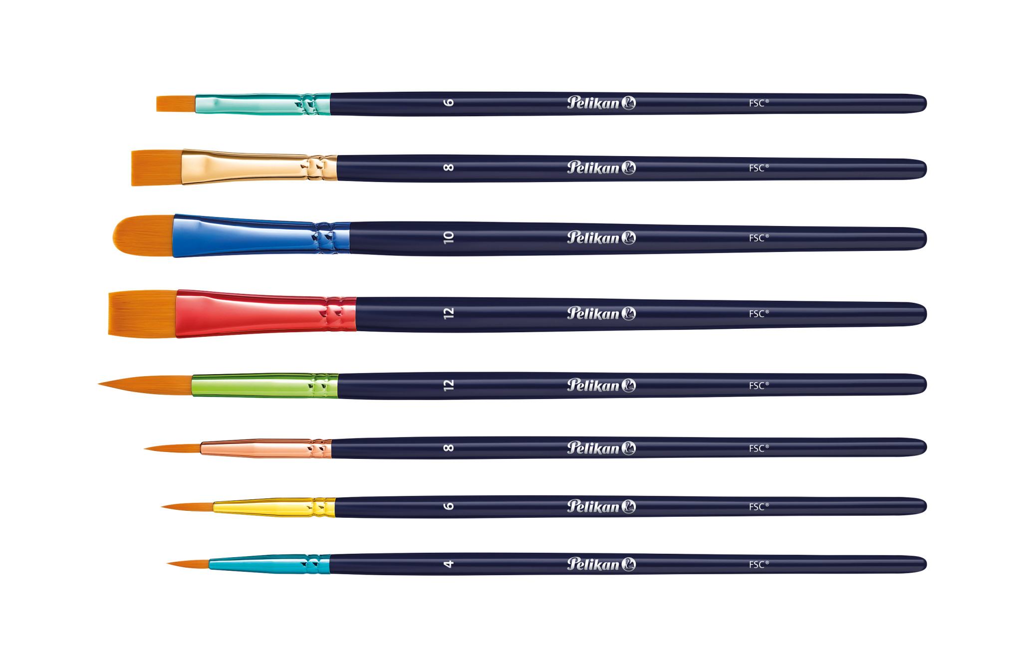 Pelikan 701181 - Bürstenset - Sortiert - Synthetisch, Ansicht 3