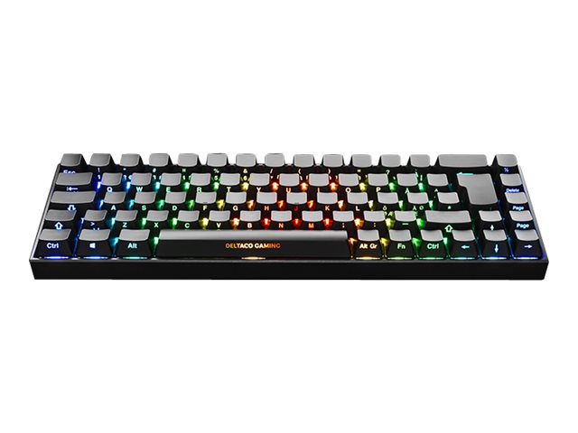 Deltaco GAM-100-DE - Verkabelt & Kabellos - Mechanischer Switch - RGB-LED - Schwarz - TL: Deutsch, QWERTZ, Ansicht 2