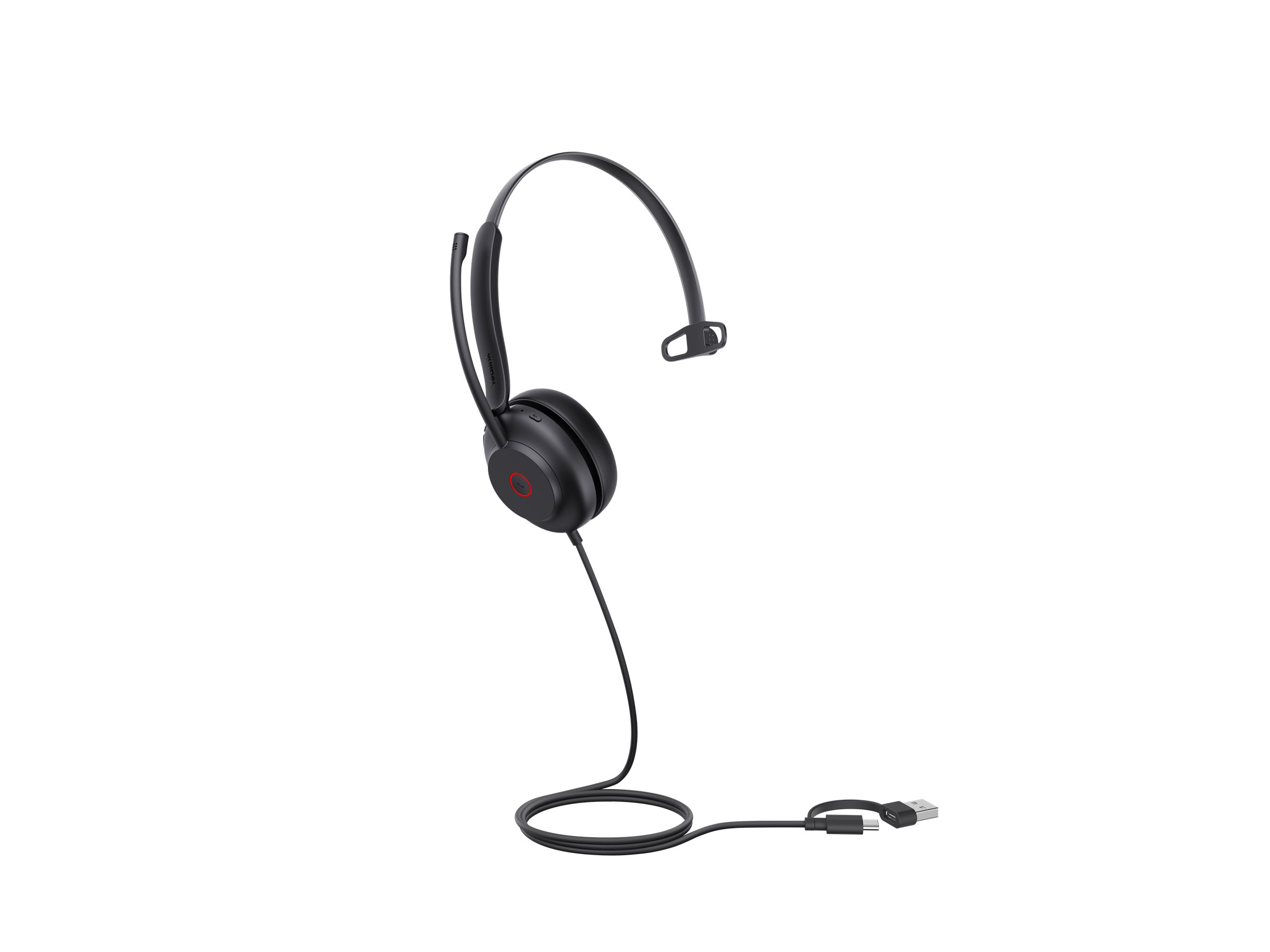 Yealink UH35 Mono - Headset - On-Ear - kabelgebunden - USB-C - Schwarz - optimiert für UC, Ansicht 3