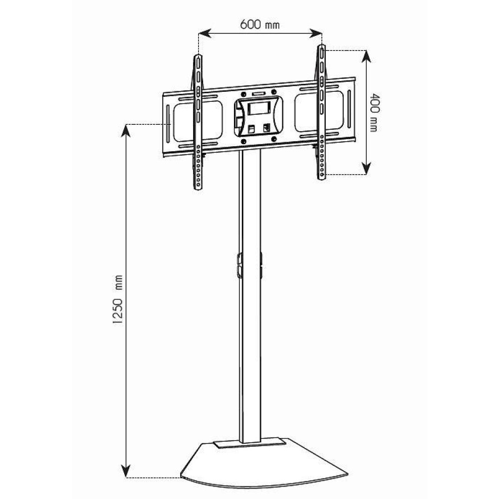 Techly Floor Support - Aufstellung für LCD-Display - Schwarz - Bildschirmgröße: 81.3-177.8 cm (32-70), Ansicht 4