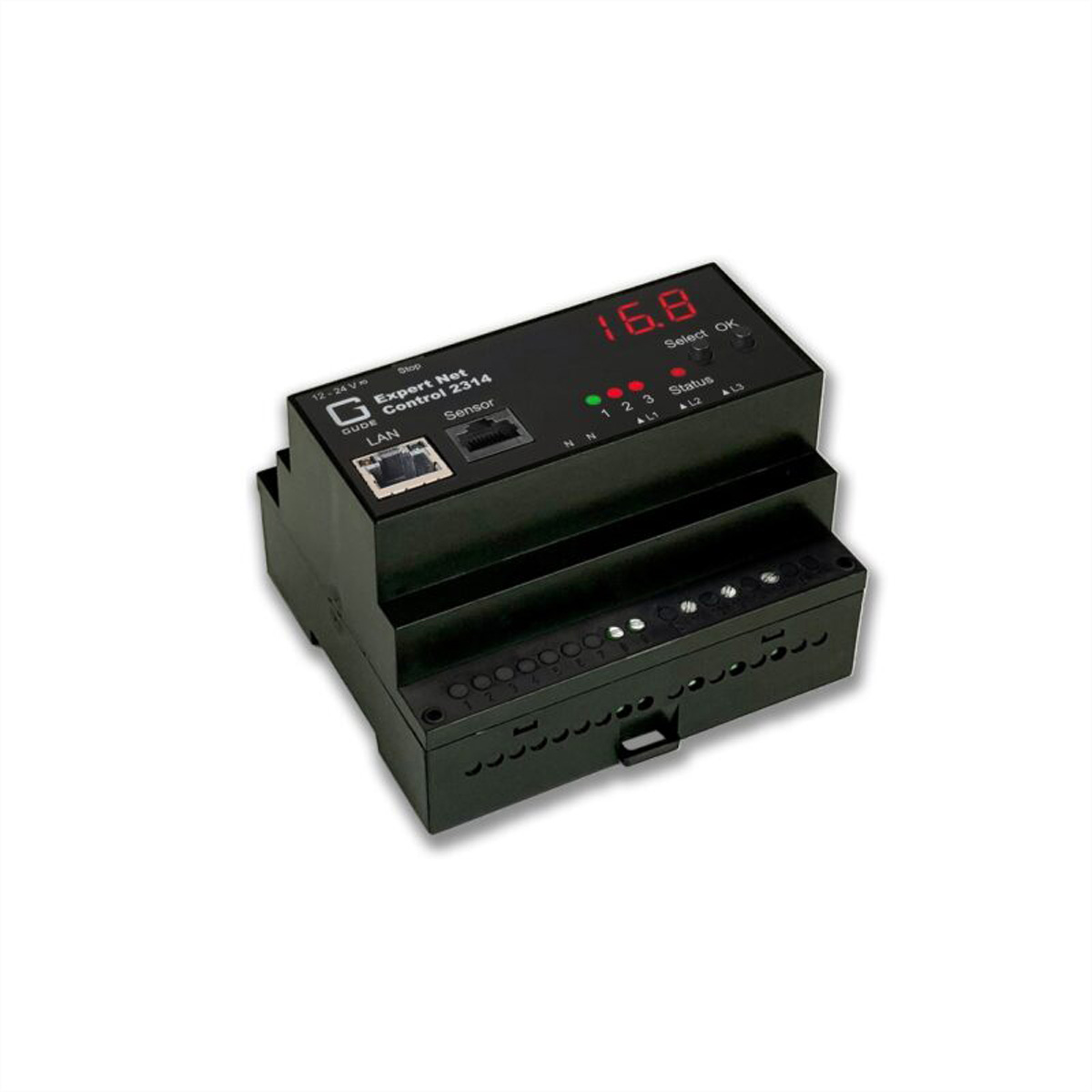 Gude 2314-1 IP-Relais Steuerung DIN-Rail, Ansicht 2