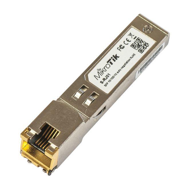 MikroTik S-RJ01 - SFP (Mini-GBIC)-Transceiver-Modul - 1GbE - 10Base-T, 100Base-TX, 1000Base-T - SFP (mini-GBIC), Ansicht 2