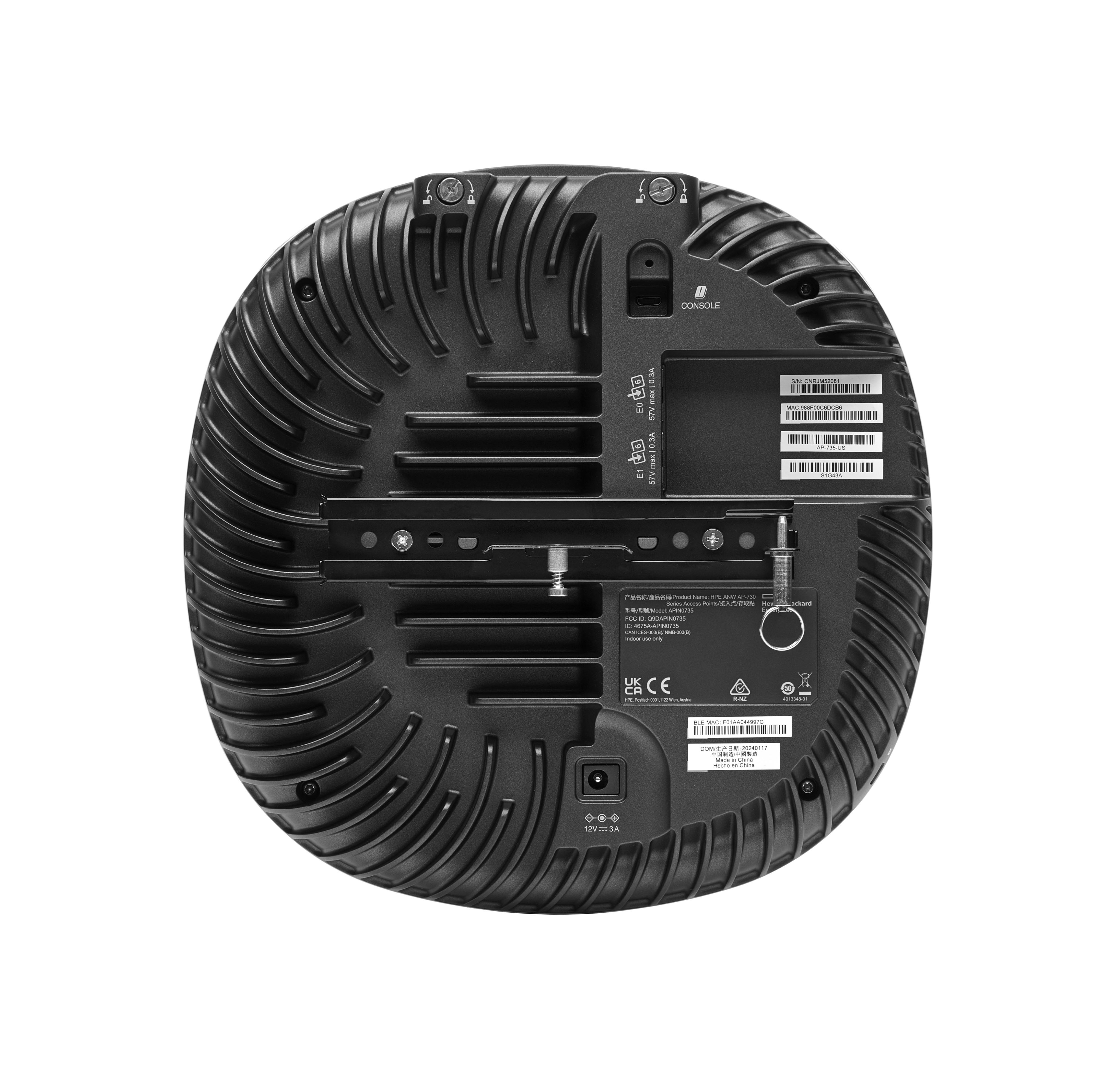 HPE Networking AP-735 RW Tri Radio 2x2 Wi-Fi 7 Internal Antennas Campus Access, Ansicht 3