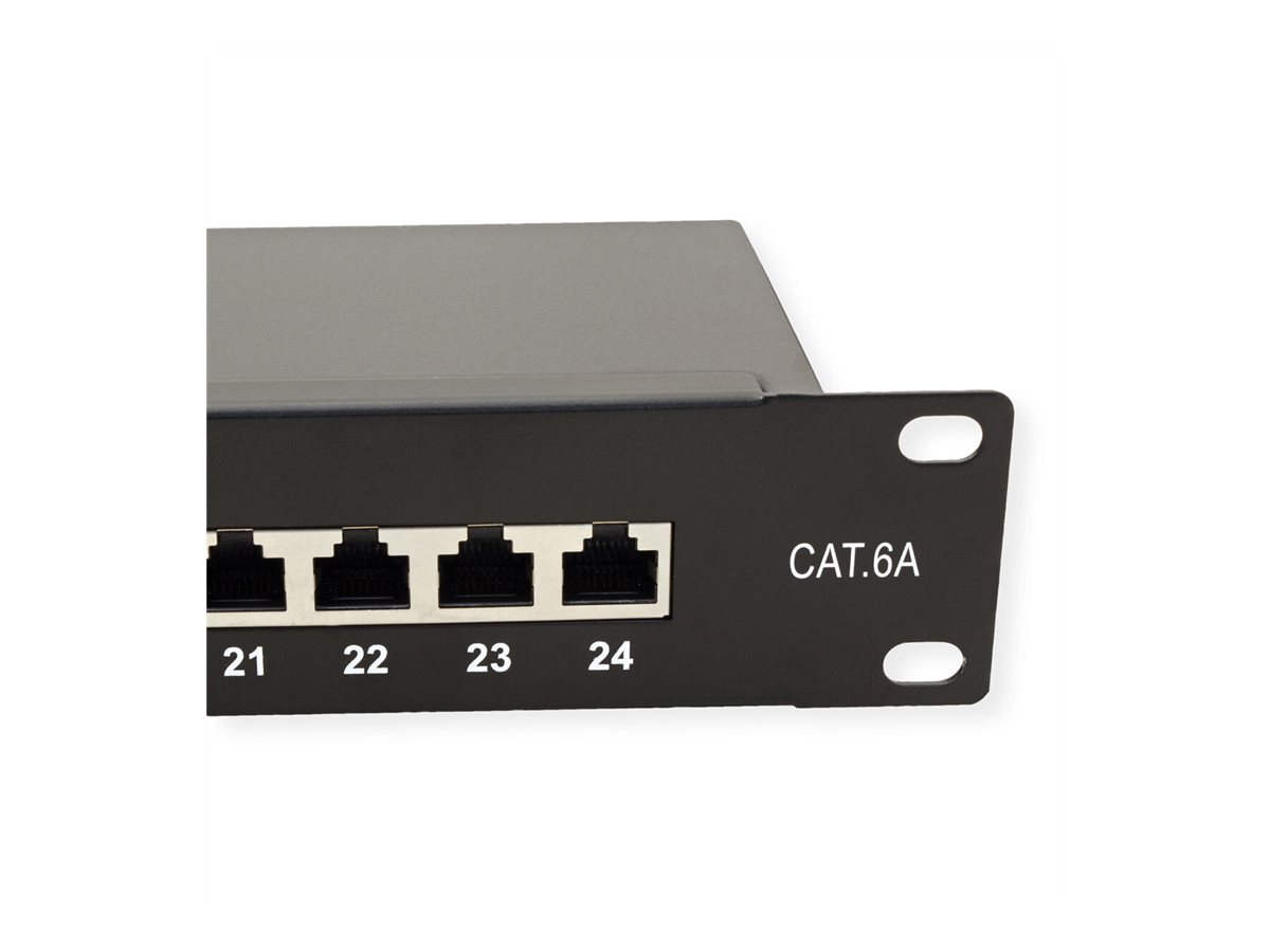 VALUE 19-Patchpanel Kat6A/Kl.EA 24 Ports geschirmt schwarz, Ansicht 3